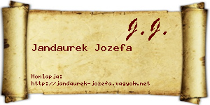 Jandaurek Jozefa névjegykártya